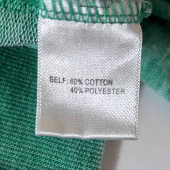 Jane and Delancey Hoodie V-Neck Pullover Drawstring Ribbed Chic Green Size Small - Picture 10 of 14